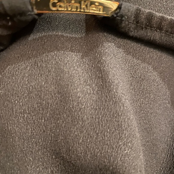 Calvin Klein Business Casual Short Sleeved Black Blouse - Picture 3 of 4